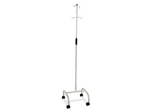 Porta Suero Regulable, de Acero Inoxidable, con Ruedas
